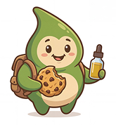 Баннер cookie: зелёный персонаж с печеньем